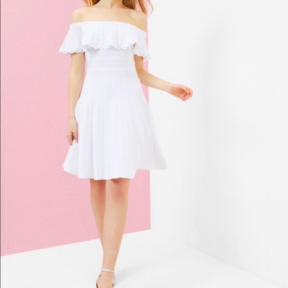 Ted Baker white off the shoulder dress